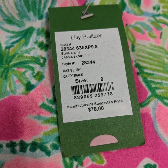 NWT! Lilly Pulitzer Cassia Skort Raz Berry Catty Shack Size 8 - Picture 8 of 15